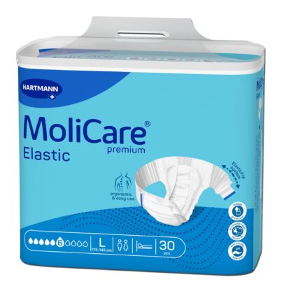 Fralda Molicare Premium Elastic 6gotas Tamanho L 30unidades