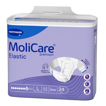 Fralda Molicare Premium Elastic 8gotas Tamanho L 24unidades