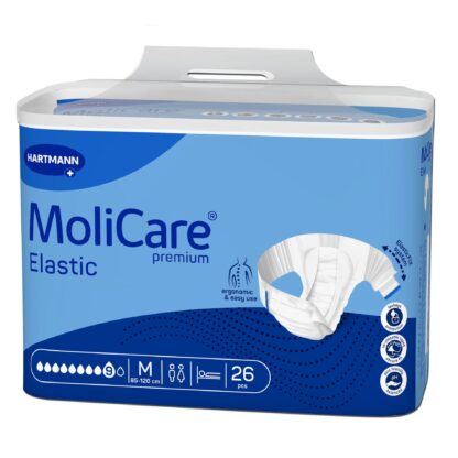 Fralda Molicare Premium Elastic 9gotas Tamanho M 26unidades